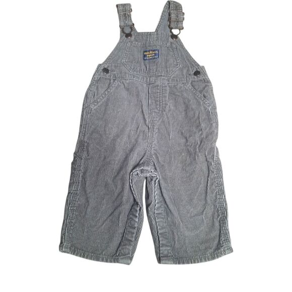 OshKosh B'gosh Vestbak Corduroy Bib Overalls Green Size 12 months - Picture 1 of 3